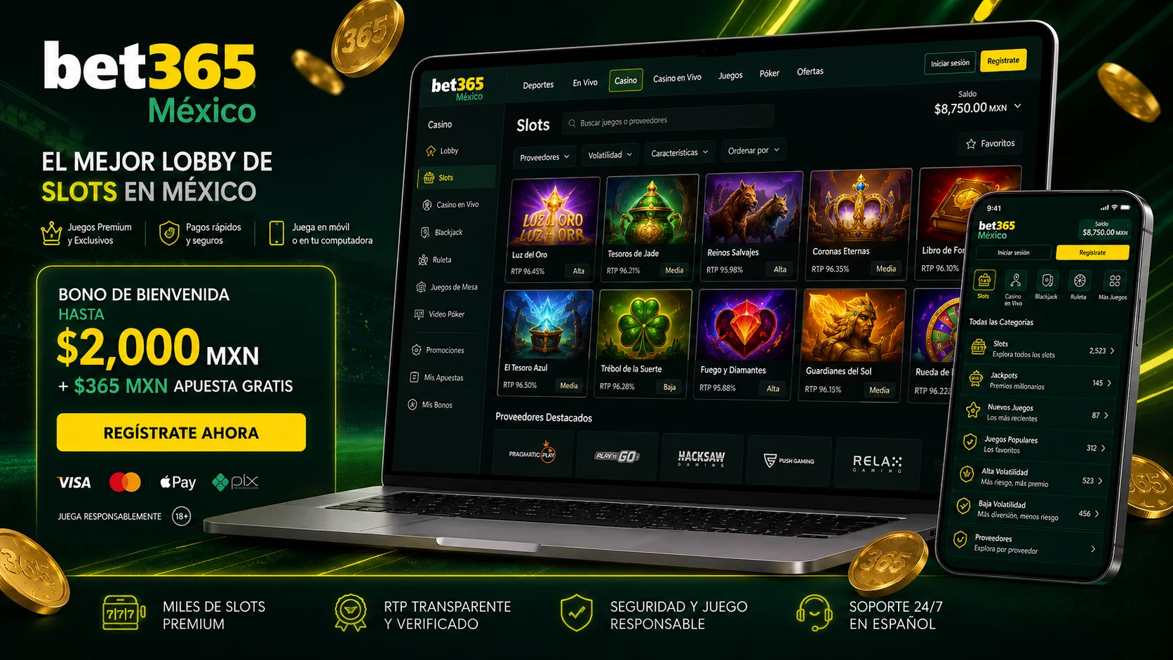 Selección de slots con RTP volatilidad y fichas de proveedor